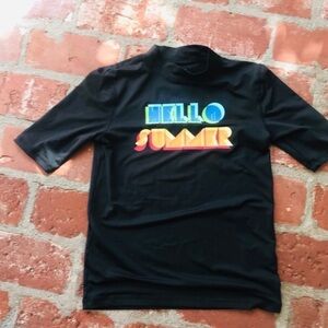 Cat & Jack black, blue, green, yellow and red youth XL (16) swim shirt summer